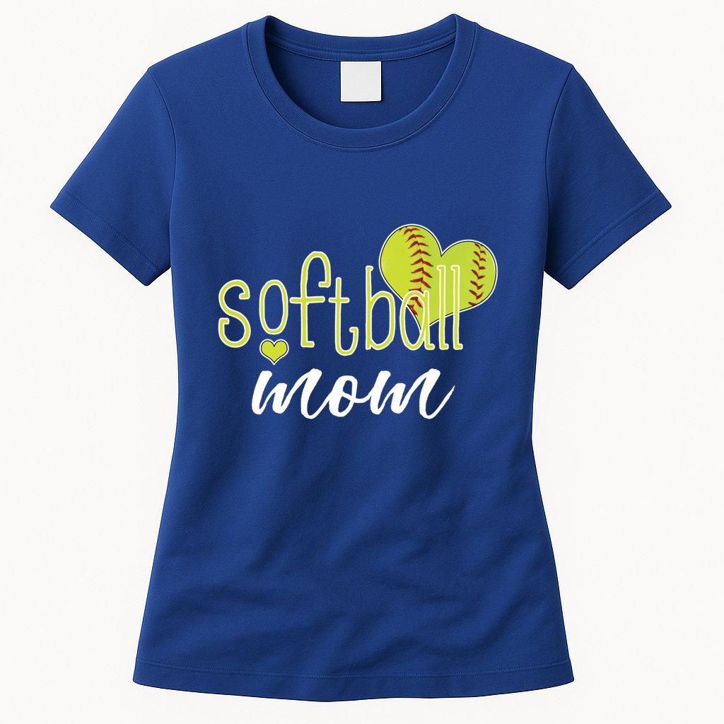 Softball Mom Great Gift Softball Mom Gift Grey Small Womens T-Shirt