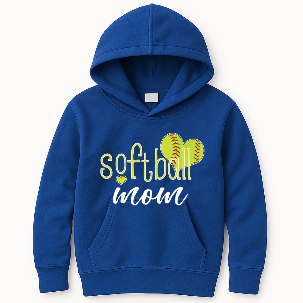 Softball Mom Great Gift Softball Mom Gift Grey Small Kids Hoodie