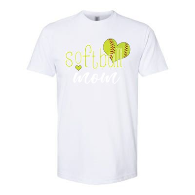 Softball Mom Great Gift Softball Mom Gift Grey Small Softstyle CVC T-Shirt