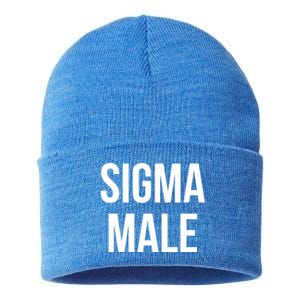 Sigma Male Grindset Meme Gift Sustainable Knit Beanie