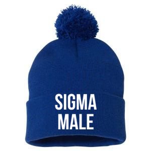 Sigma Male Grindset Meme Gift Pom Pom 12in Knit Beanie