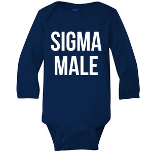 Sigma Male Grindset Meme Gift Baby Long Sleeve Bodysuit