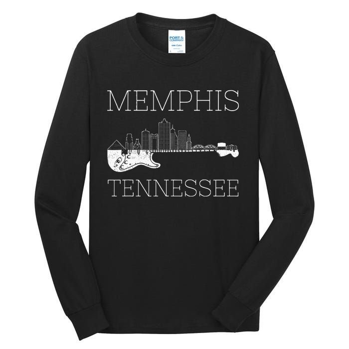 Souvenir Memphis Guitar Music Tennessee Memphis Tall Long Sleeve T-Shirt