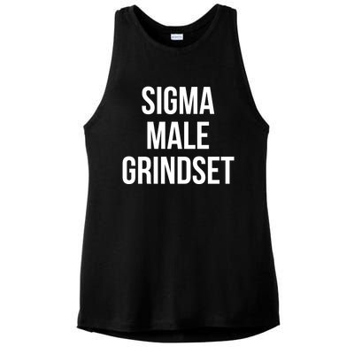 Sigma Male Grindset Mindset Gift Ladies PosiCharge Tri-Blend Wicking Tank