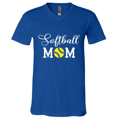 Softball Mom Gift V-Neck T-Shirt