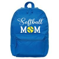 Softball Mom Gift 16 in Basic Backpack