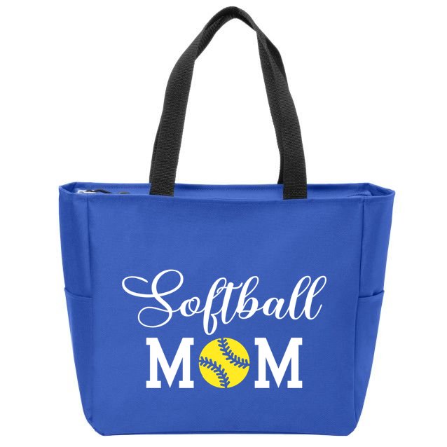 Softball Mom Gift Zip Tote Bag