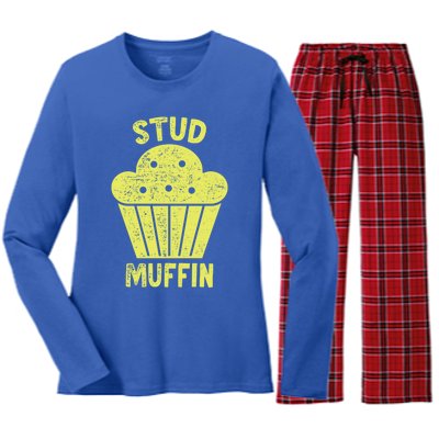 Stud Muffin Gift Women's Long Sleeve Flannel Pajama Set 