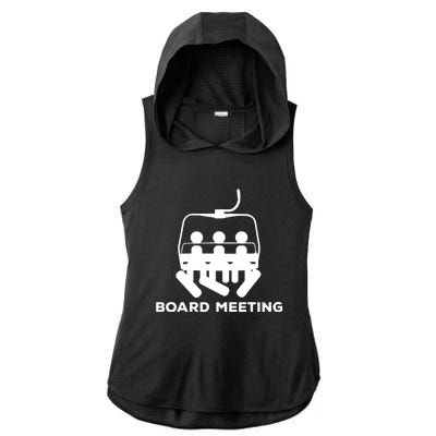 Snowboard Meeting Gift Idea Snowboarding Vacation Skiing Ladies PosiCharge Tri-Blend Wicking Draft Hoodie Tank