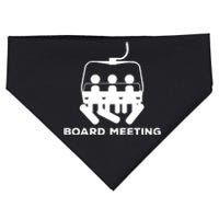 Snowboard Meeting Gift Idea Snowboarding Vacation Skiing USA-Made Doggie Bandana