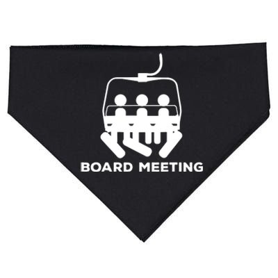 Snowboard Meeting Gift Idea Snowboarding Vacation Skiing USA-Made Doggie Bandana