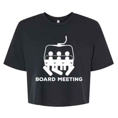 Snowboard Meeting Gift Idea Snowboarding Vacation Skiing Bella+Canvas Jersey Crop Tee