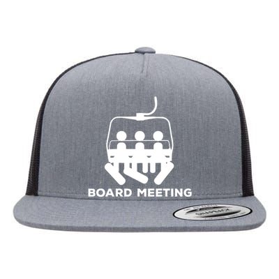 Snowboard Meeting Gift Idea Snowboarding Vacation Skiing Flat Bill Trucker Hat