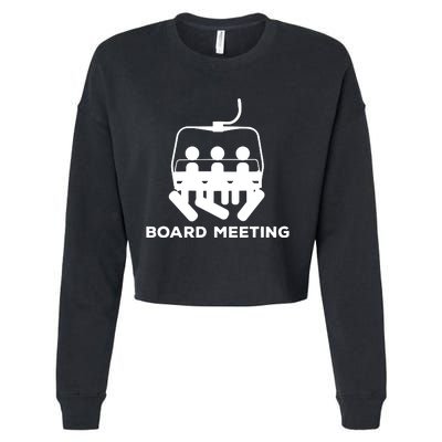 Snowboard Meeting Gift Idea Snowboarding Vacation Skiing Cropped Pullover Crew