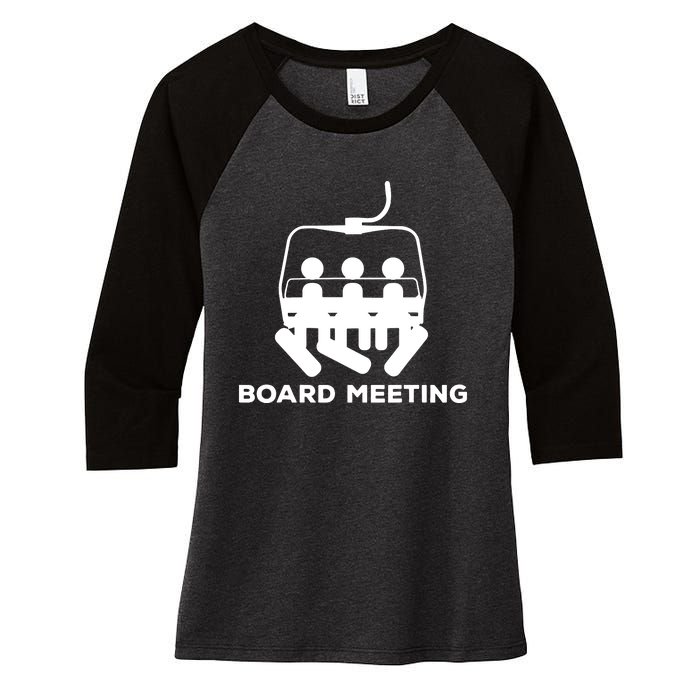 Snowboard Meeting Gift Idea Snowboarding Vacation Skiing Women's Tri-Blend 3/4-Sleeve Raglan Shirt