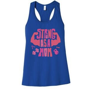 Strong Mom Gym Mother Mother's Day Mommy Fitness Gift Women's Racerback Tank