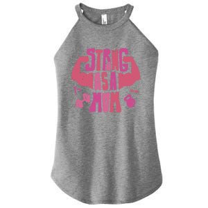 Strong Mom Gym Mother Mother's Day Mommy Fitness Gift Women's Perfect Tri Rocker Tank