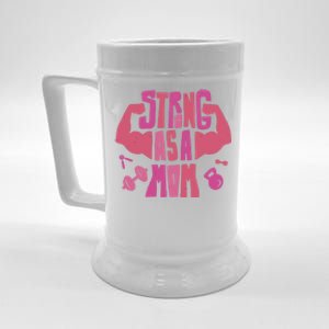 Strong Mom Gym Mother Mother's Day Mommy Fitness Gift Beer Stein