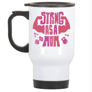 Strong Mom Gym Mother Mother's Day Mommy Fitness Gift Stainless Steel Travel Mug