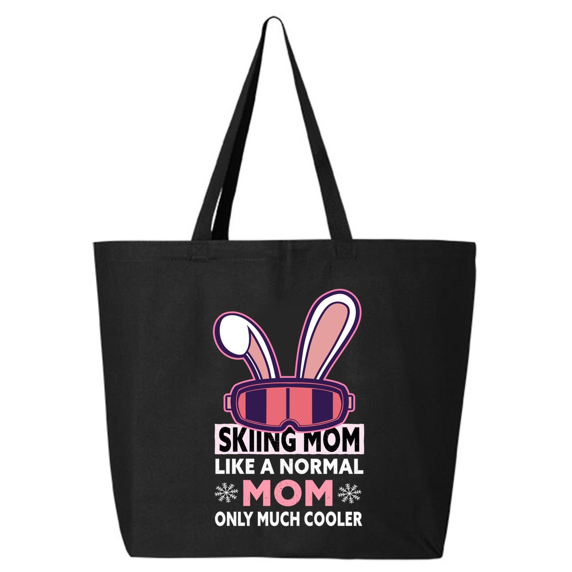 Skiing Mom Great Gift Snow Sport Funny Mom Ski Skiing Great Gift 25L Jumbo Tote