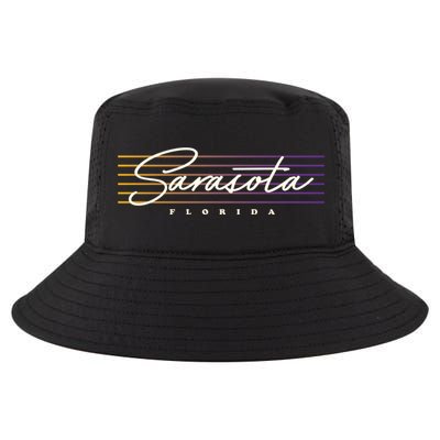 Sarasota Meaningful Gift Retro Style Florida Funny Gift Cool Comfort Performance Bucket Hat