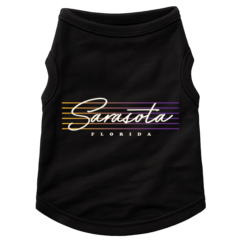 Sarasota Meaningful Gift Retro Style Florida Funny Gift Doggie Tank