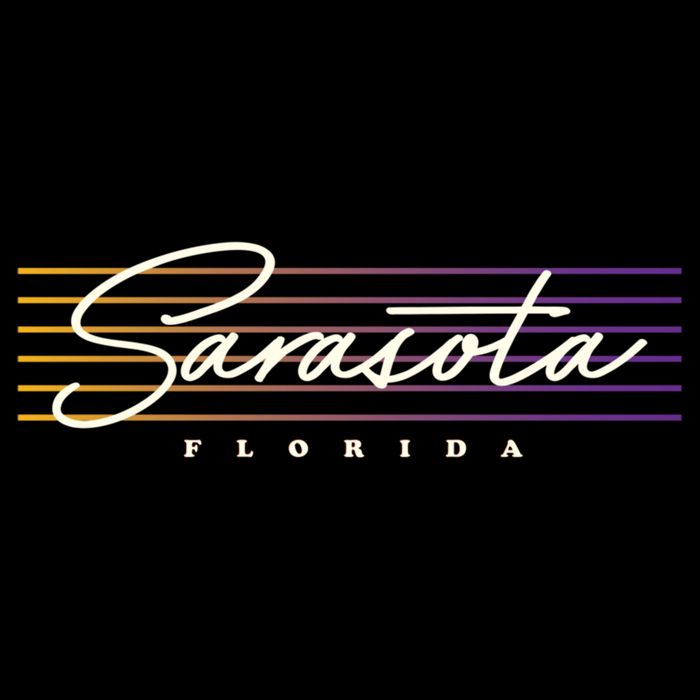 Sarasota Meaningful Gift Retro Style Florida Funny Gift Drawstring Bag