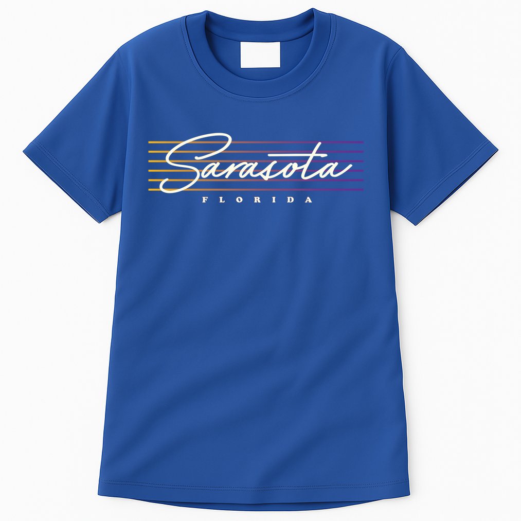 Sarasota Meaningful Gift Retro Style Florida Funny Gift Tall T-Shirt