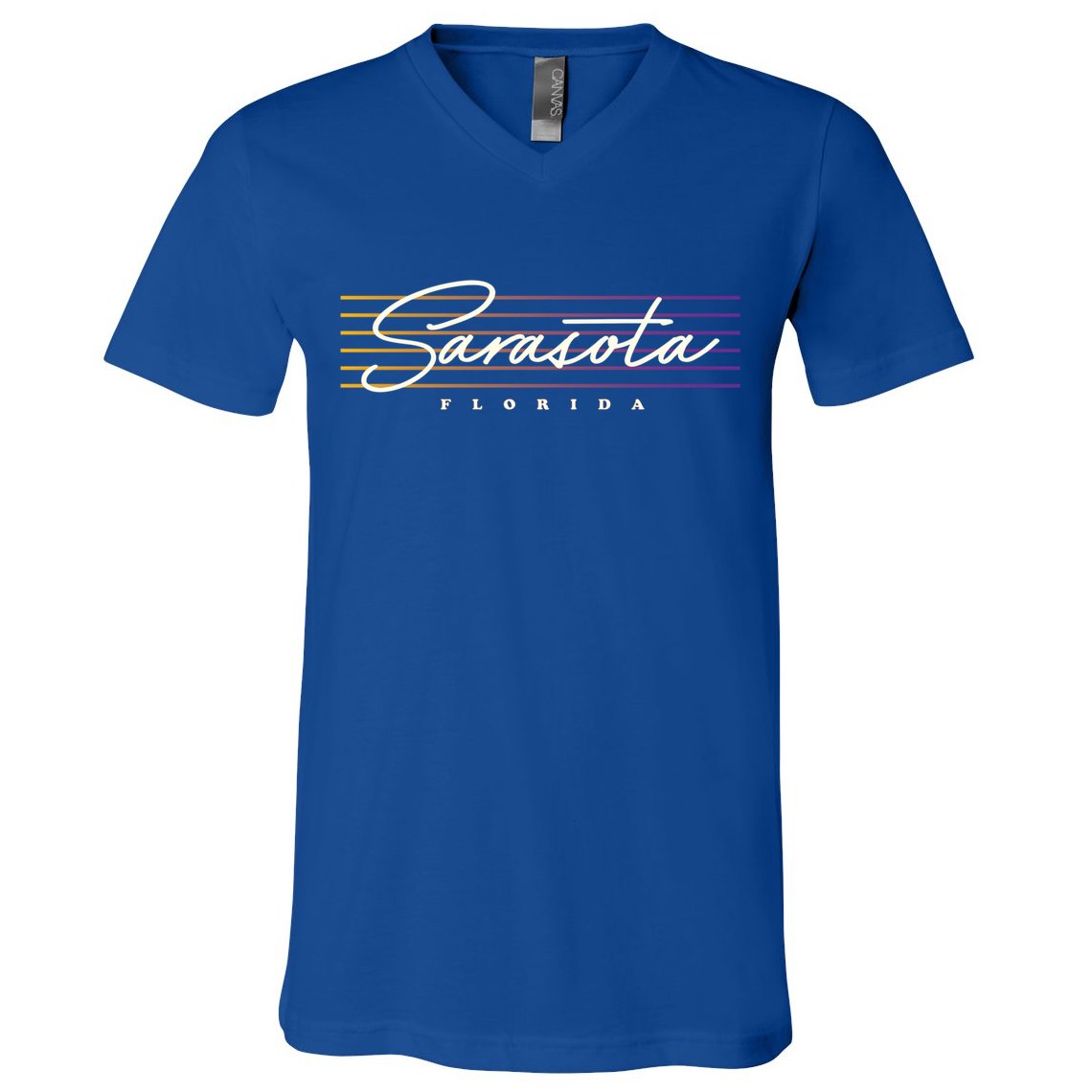Sarasota Meaningful Gift Retro Style Florida Funny Gift V-Neck T-Shirt