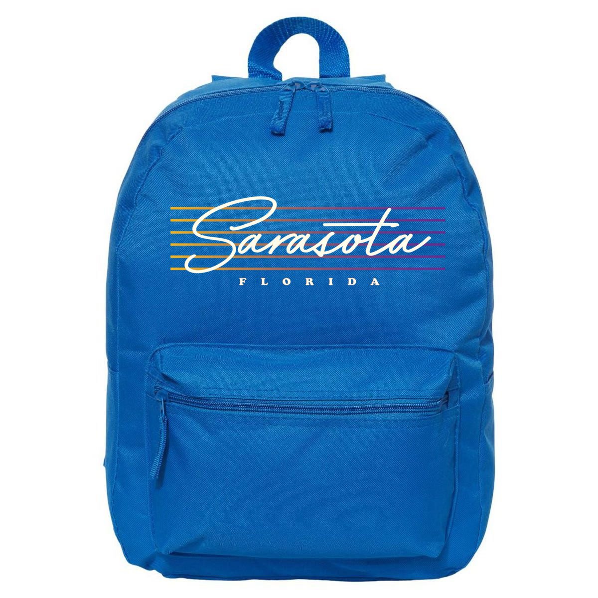 Sarasota Meaningful Gift Retro Style Florida Funny Gift 16 in Basic Backpack