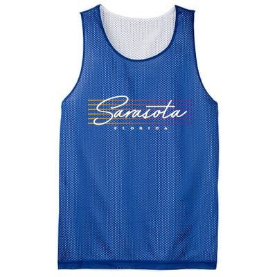 Sarasota Meaningful Gift Retro Style Florida Funny Gift Mesh Reversible Basketball Jersey Tank