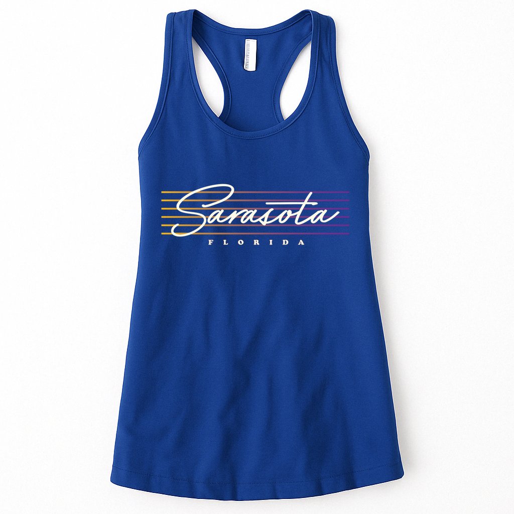Sarasota Meaningful Gift Retro Style Florida Funny Gift Womens Tank Top