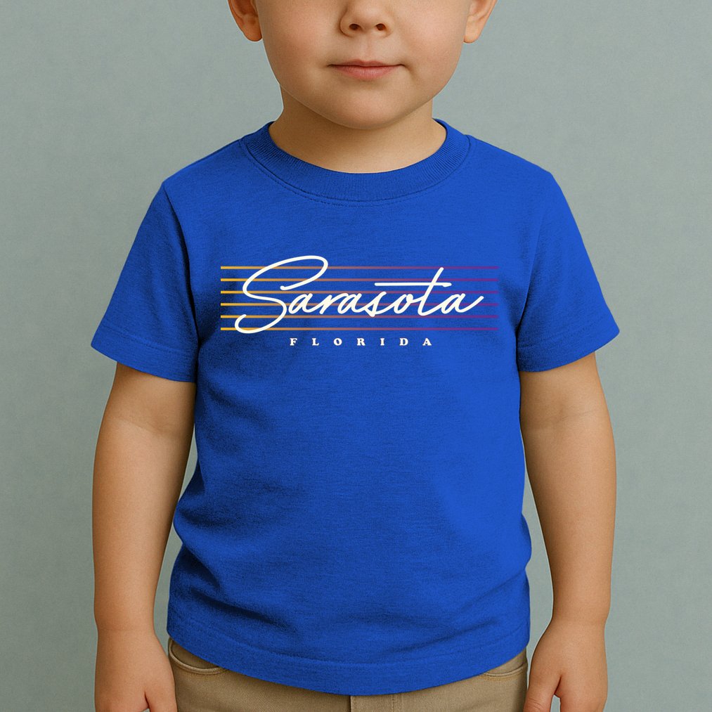 Sarasota Meaningful Gift Retro Style Florida Funny Gift Toddler T-Shirt