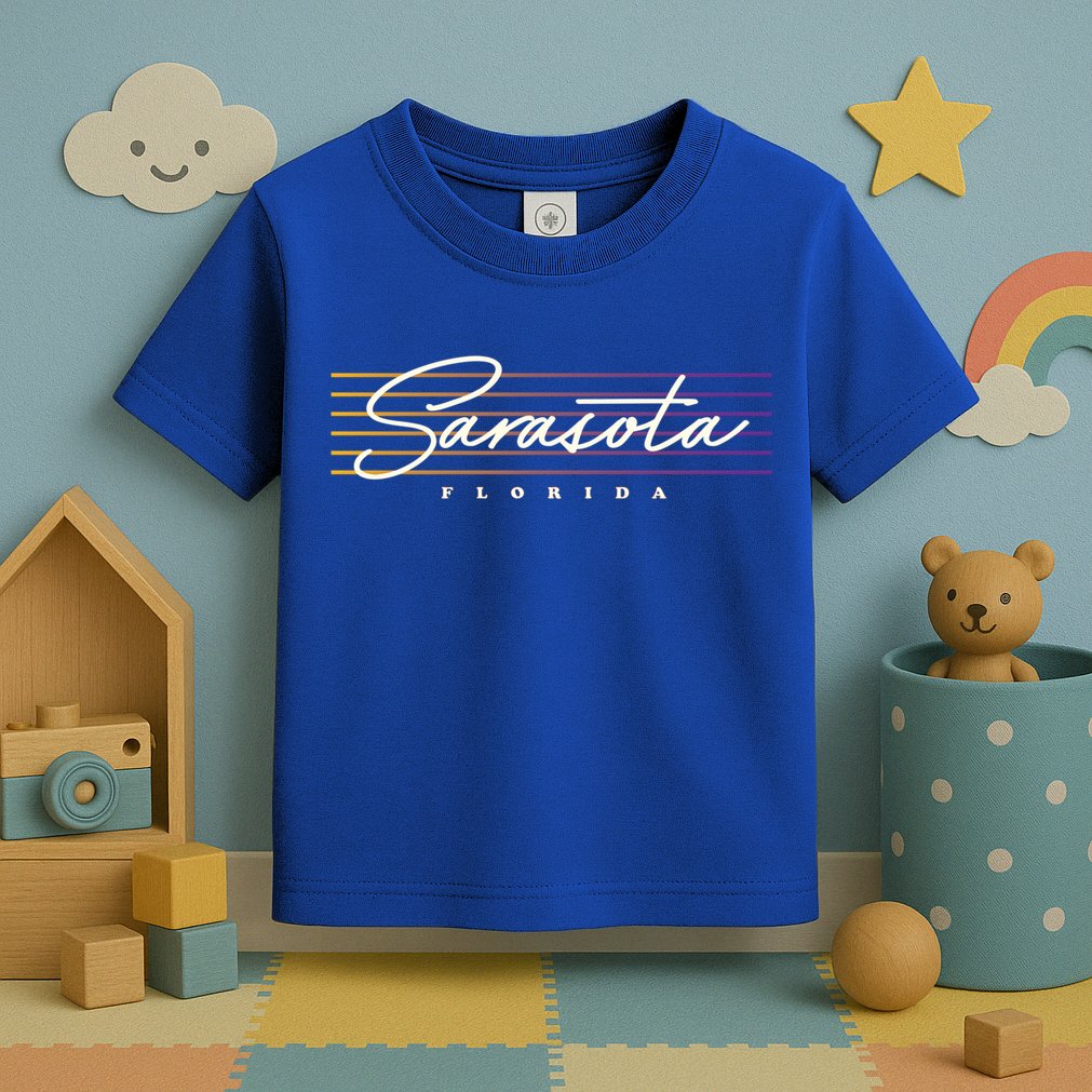 Sarasota Meaningful Gift Retro Style Florida Funny Gift Toddler T-Shirt