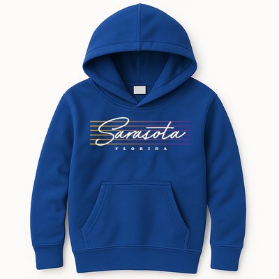 Sarasota Meaningful Gift Retro Style Florida Funny Gift Kids Hoodie