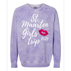 St. Maarten Girl S Trip 2025 Saint Martin Fun Matching Group Colorblast Crewneck Sweatshirt