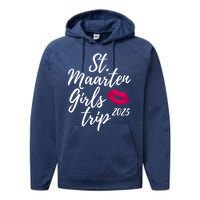 St. Maarten Girl S Trip 2025 Saint Martin Fun Matching Group Performance Fleece Hoodie