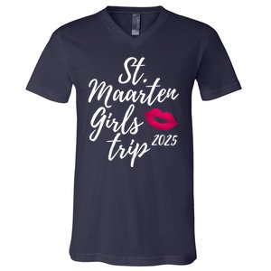 St. Maarten Girl S Trip 2025 Saint Martin Fun Matching Group V-Neck T-Shirt