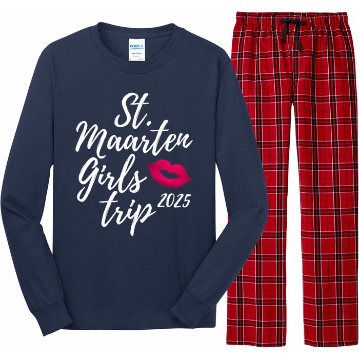 St. Maarten Girl S Trip 2025 Saint Martin Fun Matching Group Long Sleeve Pajama Set