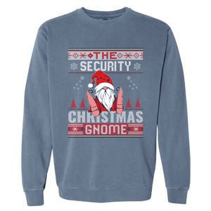 Security Matching Group Christmas Gnome Ugly Great Gift Garment-Dyed Sweatshirt