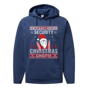 Security Matching Group Christmas Gnome Ugly Great Gift Performance Fleece Hoodie