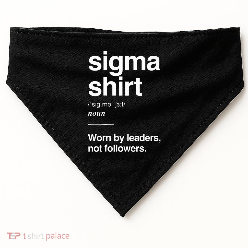 Sigma Male Gen Alpha Slang Lone Wolf Alpha Leader Sigma USA-Made Doggie Bandana