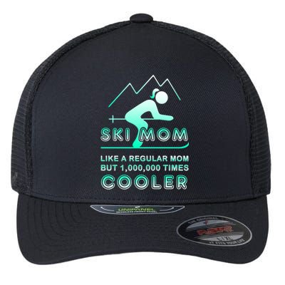 Ski Mom Gift Funny Ski Great Gift Ski Merch Skiing Gift Flexfit Unipanel Trucker Cap