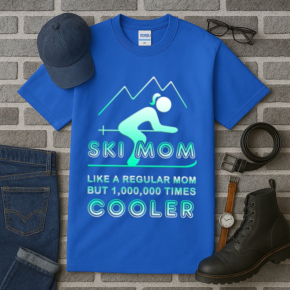 Ski Mom Gift Funny Ski Great Gift Ski Merch Skiing Gift Tall T-Shirt