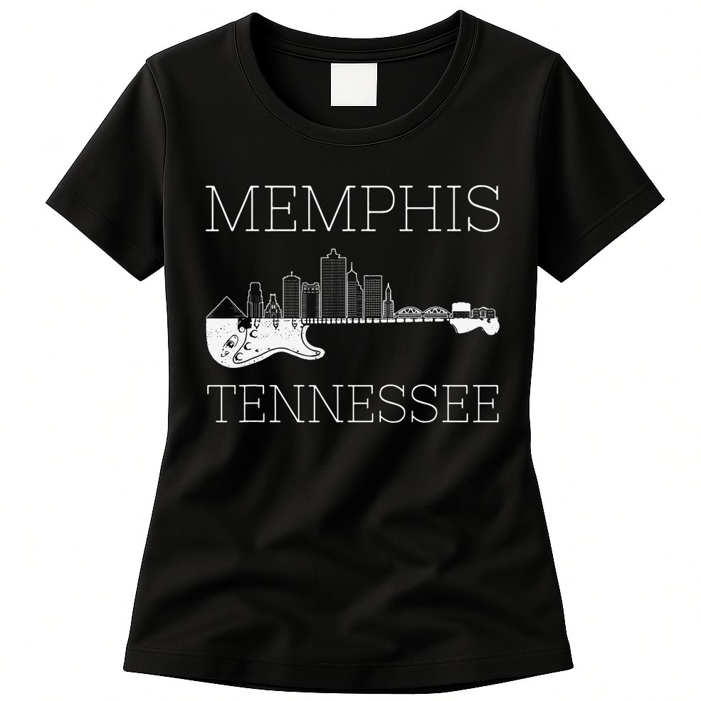 Souvenir Memphis Guitar Music Tennessee Memphis Womens T-Shirt