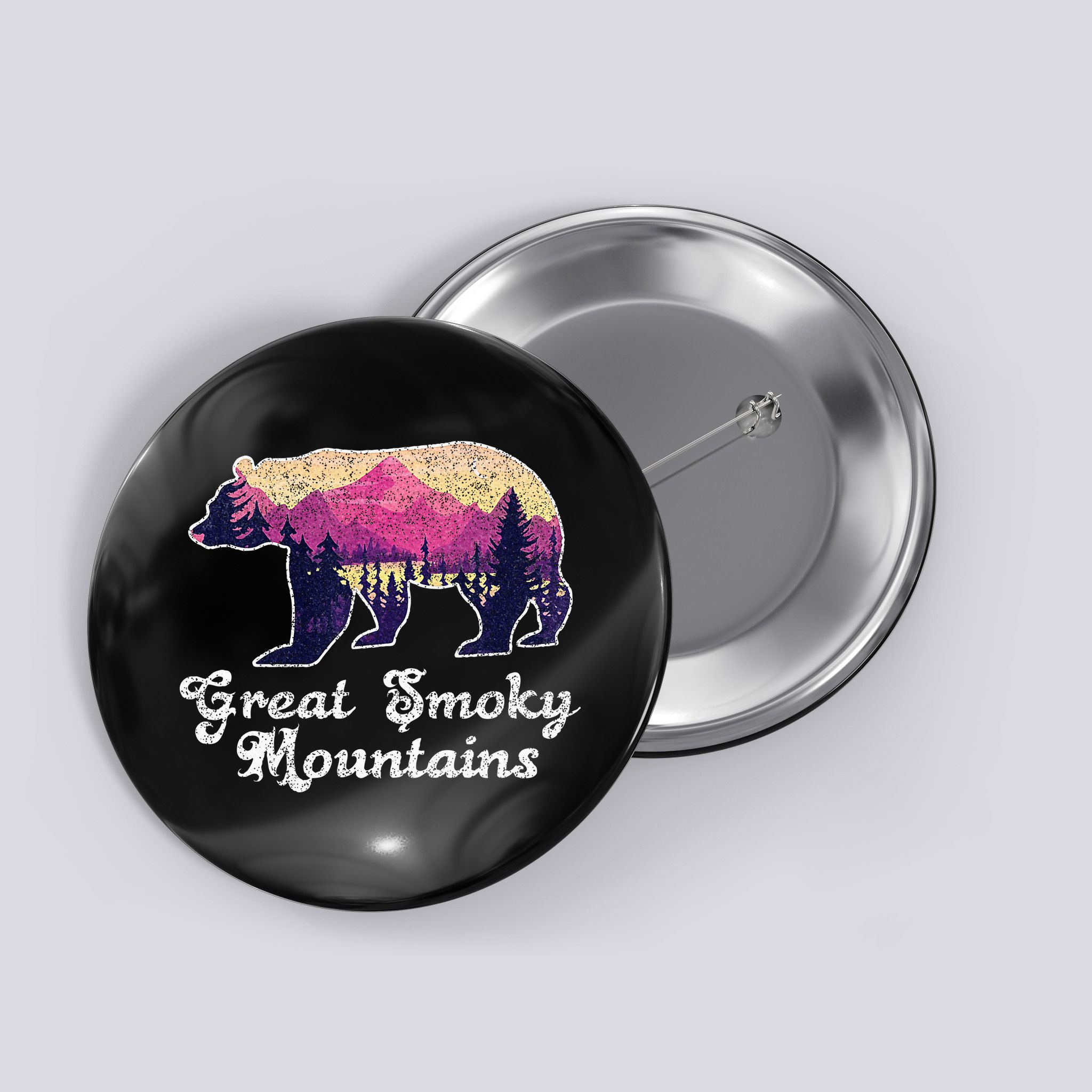 Smoky Mountains Gatlinburg Tennessee Souvenirs Button