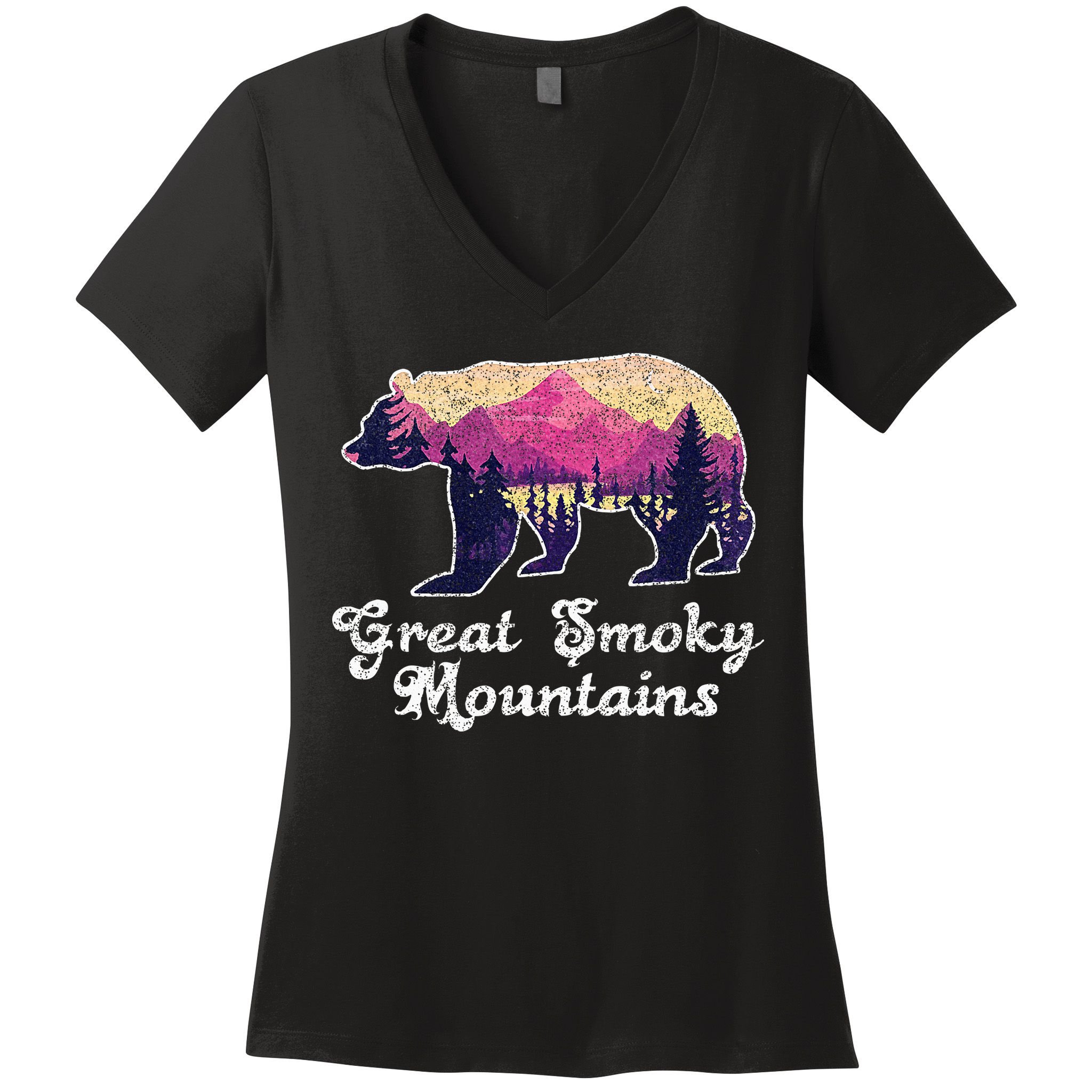 Smoky Mountains Gatlinburg Tennessee Souvenirs Women's V-Neck T-Shirt