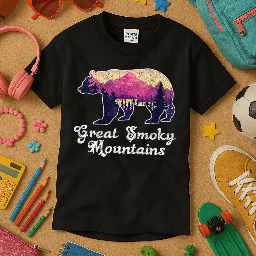Smoky Mountains Gatlinburg Tennessee Souvenirs Kids T-Shirt