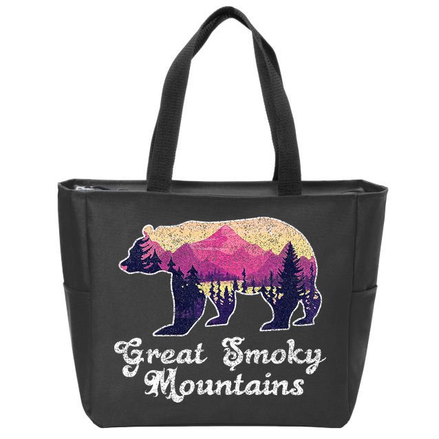 Smoky Mountains Gatlinburg Tennessee Souvenirs Zip Tote Bag