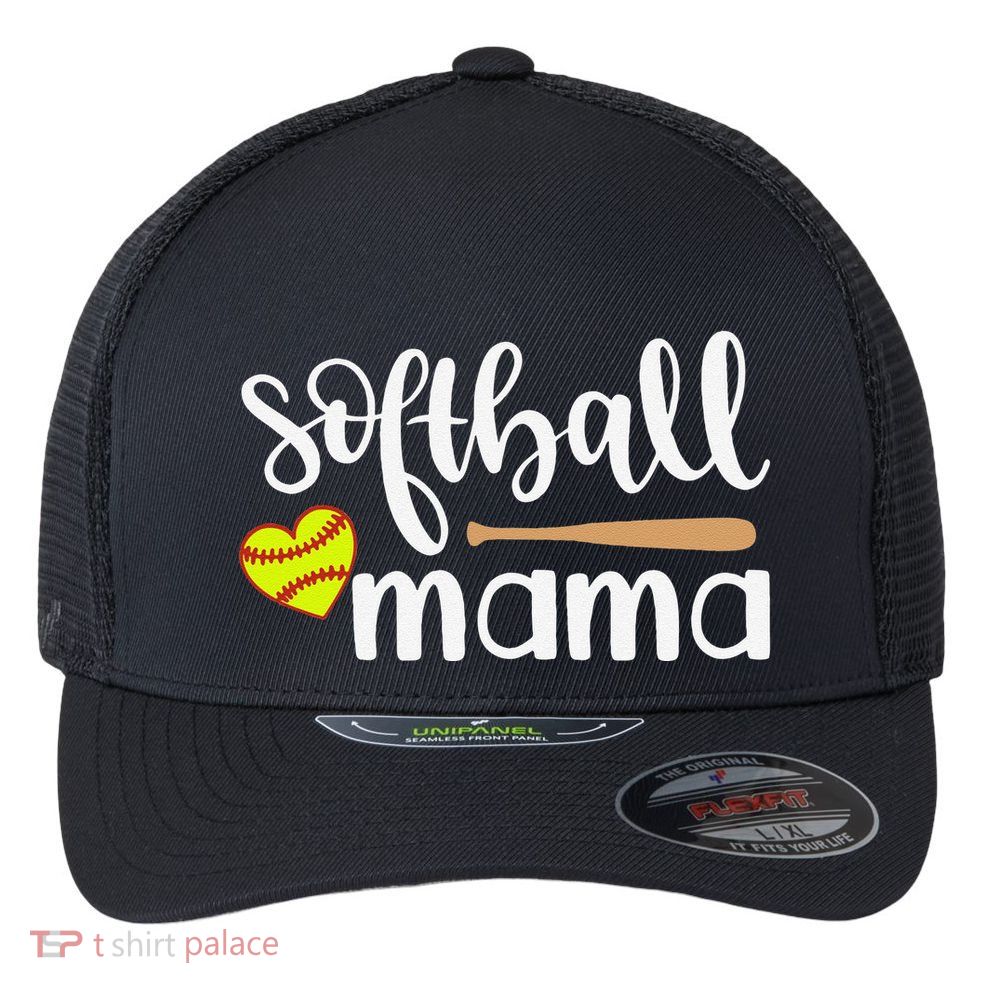 Softball Mom Gift Sports Mom MotherS Day Gift Softball Mama Flexfit Unipanel Trucker Cap